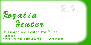 rozalia heuter business card